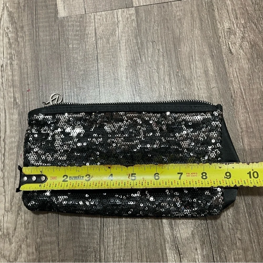 Victorias Secret black sequin pouch wristlet Y2K glam NWOT classy pouch